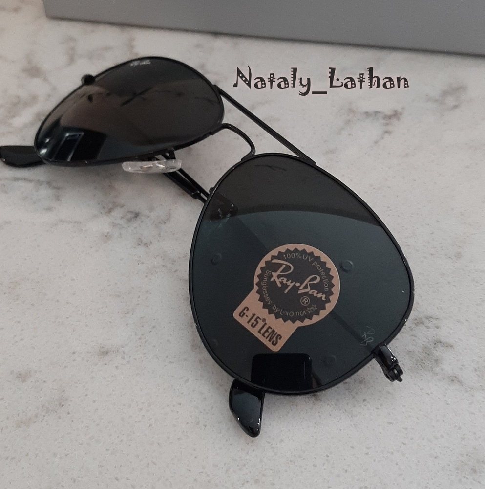 Ray-Ban (Store Display) Aviator All Black RB3025 - Picture 5 of 11